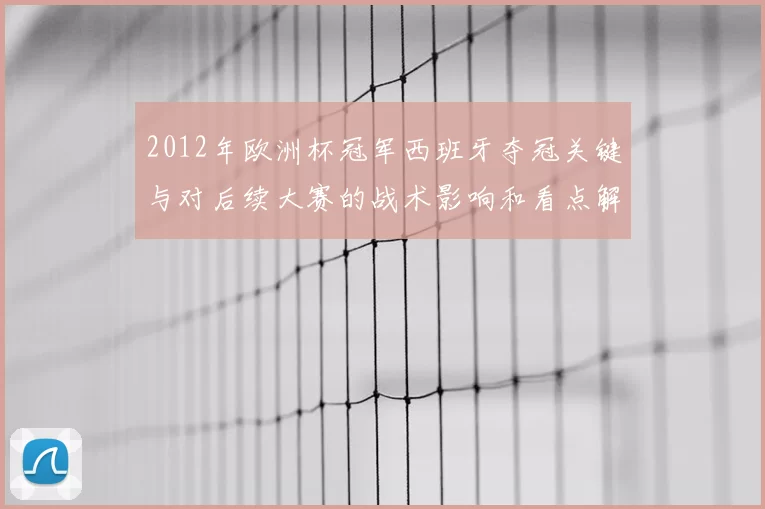 2012年欧洲杯冠军西班牙夺冠关键与对后续大赛的战术影响和看点解析